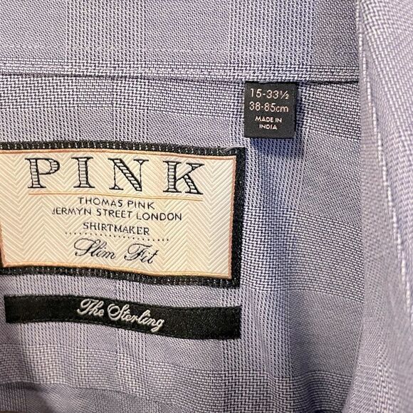 Men’s THOMAS PINK Slim Fit Button Down - Picture 3 of 9